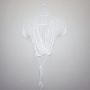 White cross front shirt